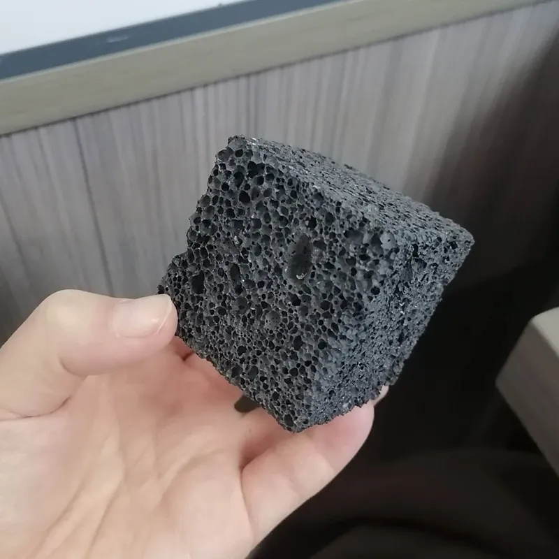 Black Natural Volcanic Cube Lava Cube Stone